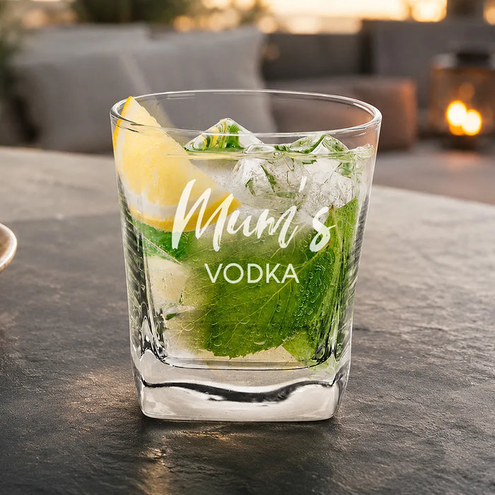 Vodka Engraved Tumbler Glass