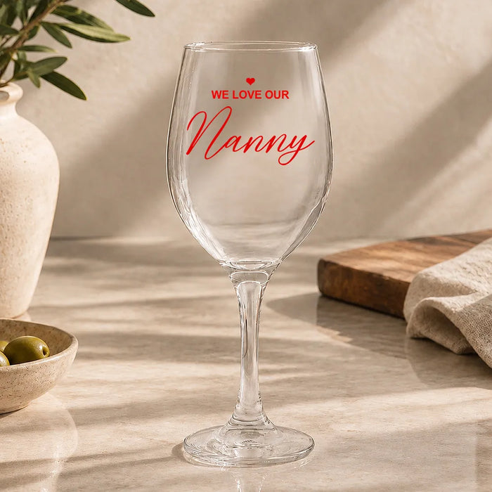 We Love Our Coloured Wine Glass