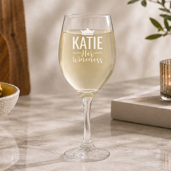 Wineness Engraved Wine Glass