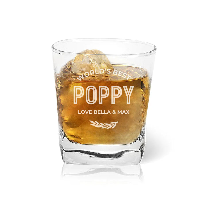 World's Best Classic Engraved Tumbler Glass