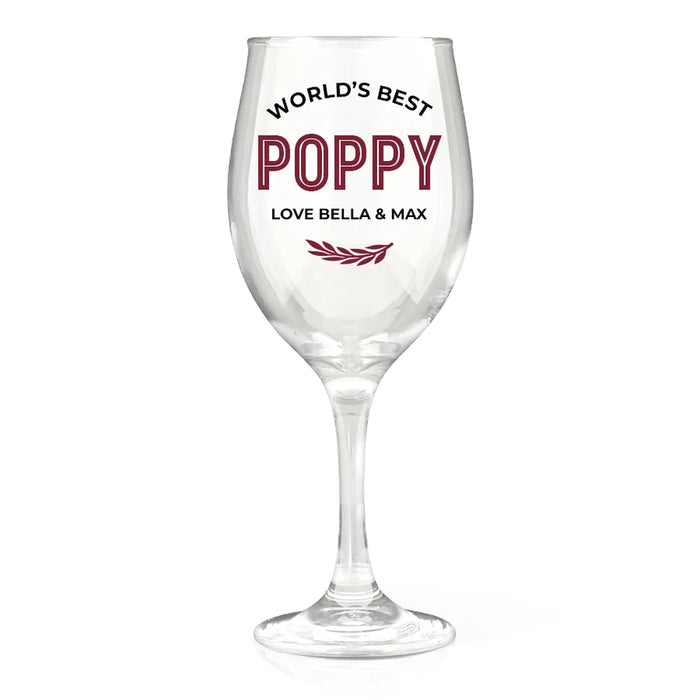 World's Best Classic Coloured Wine Glass