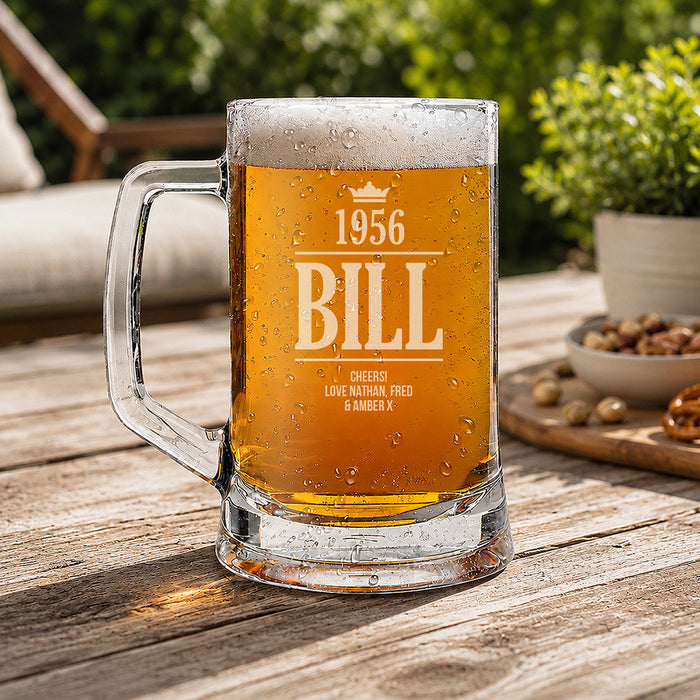 Year Glass Beer Mug