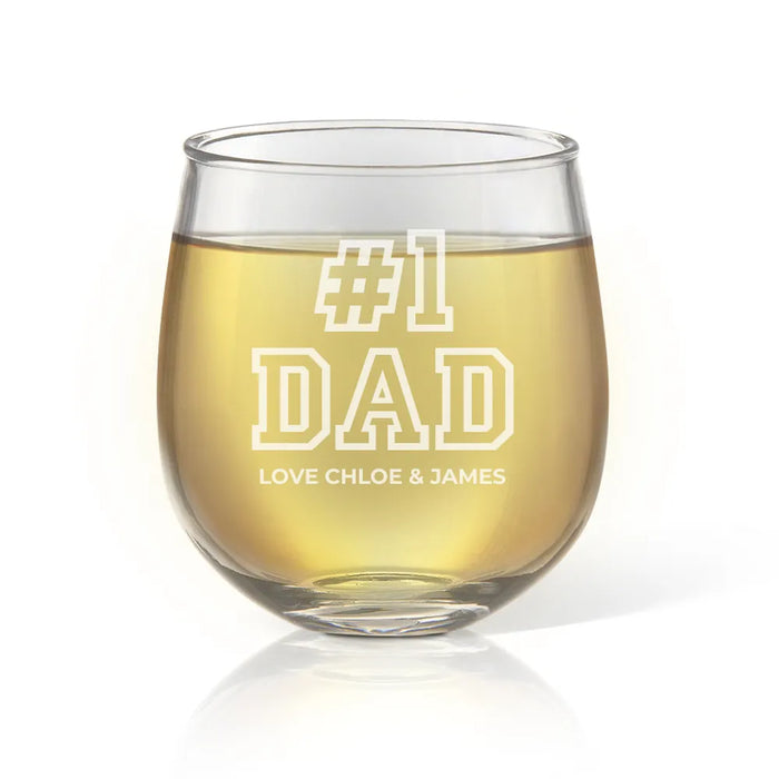 #1 Engraved Stemless Wine Glass