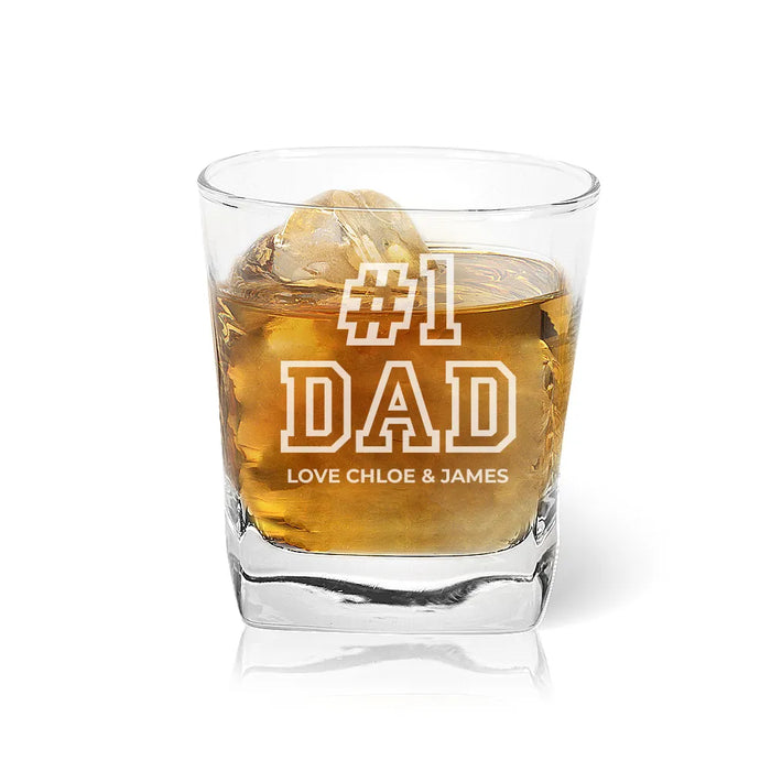 #1 Engraved Tumbler Glass