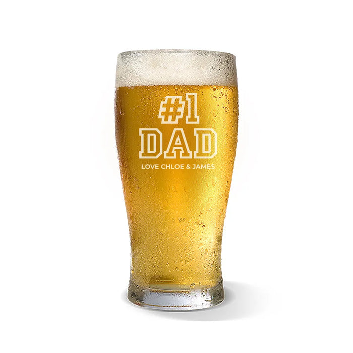 #1 Engraved Standard Beer Glass