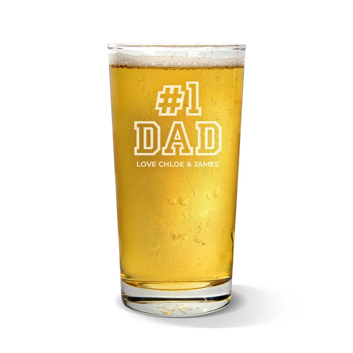 #1 Engraved Pint Glass