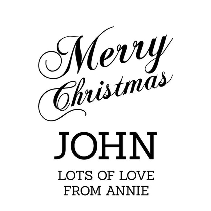 Merry Christmas Engraved Premium Beer Glass