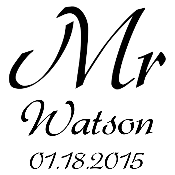 Mr Design Engraved Champagne Glass