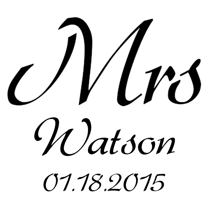 Mrs Design Engraved Champagne Glass