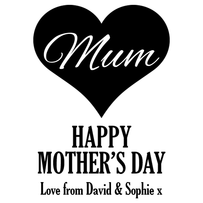 Mum in Heart Engraved Champagne Glass