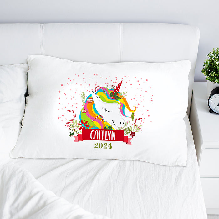 Colourful Unicorn Pillow Case