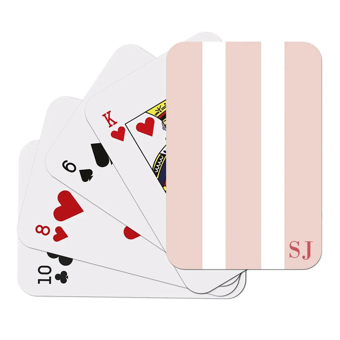 Blush Stripe Playing Cards