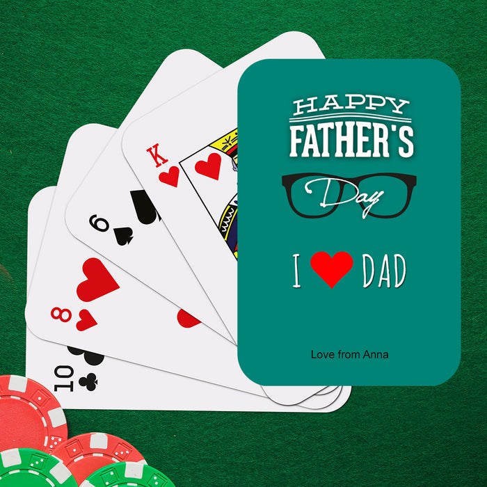 Dad Glasses Frame Playing Cards