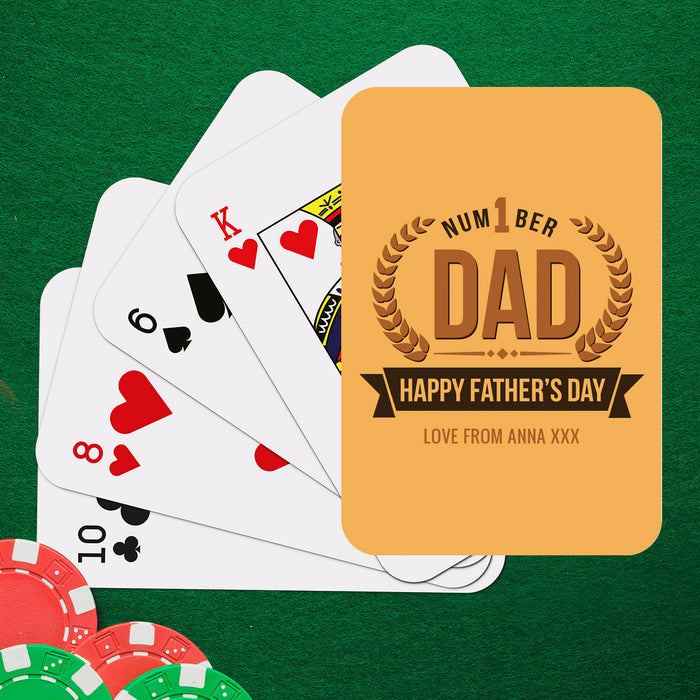 Number 1 Dad Playing Cards