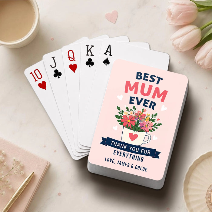 Best Ever Flowers Playing Cards