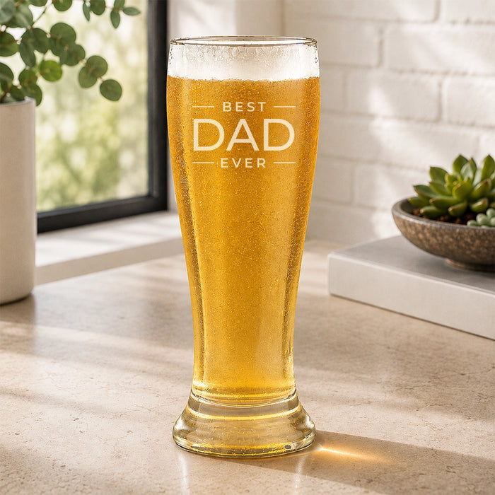 Best Ever Stacked Engraved Premium Beer Glass