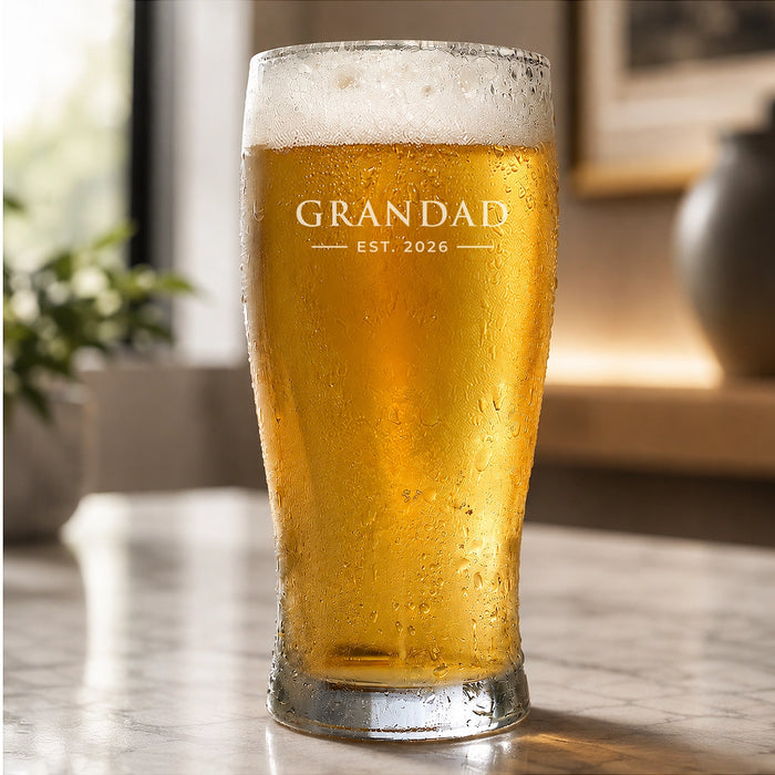 Established Engraved Standard Beer Glass