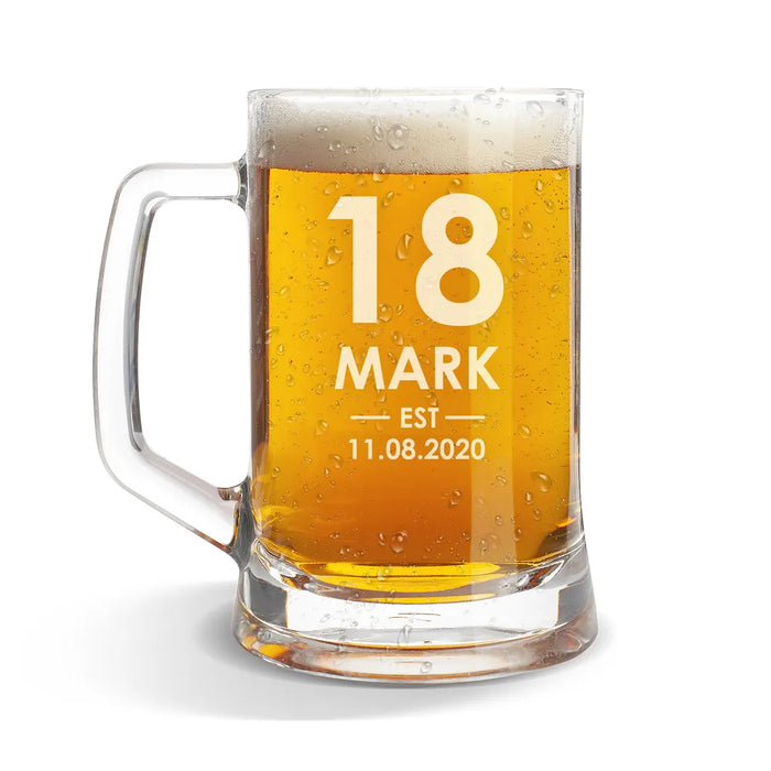 Birthday Glass Beer Mug