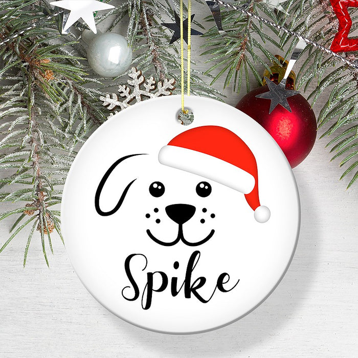 Spike Round Porcelain Ornament