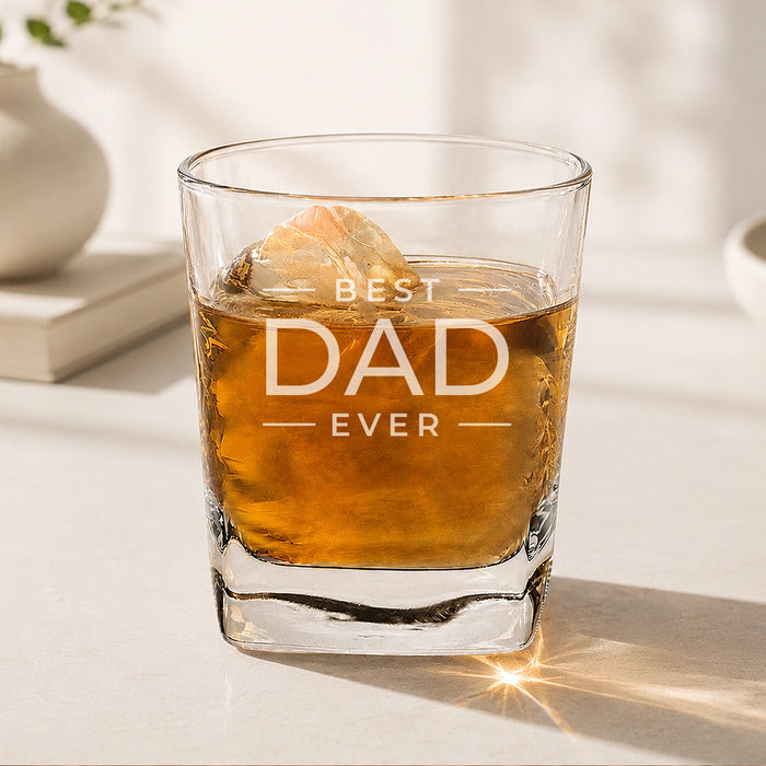 Best Ever Stacked Engraved Tumbler Glass