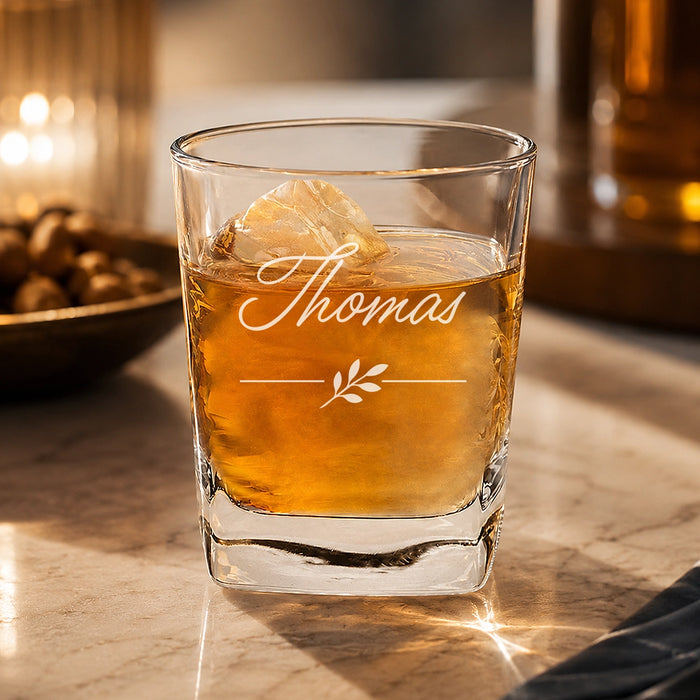 Name Script Engraved Tumbler Glass