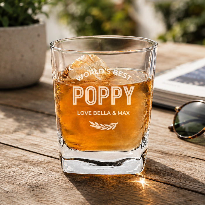 World's Best Classic Engraved Tumbler Glass
