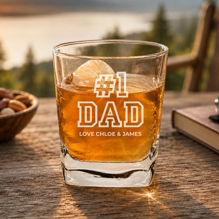 #1 Engraved Tumbler Glass