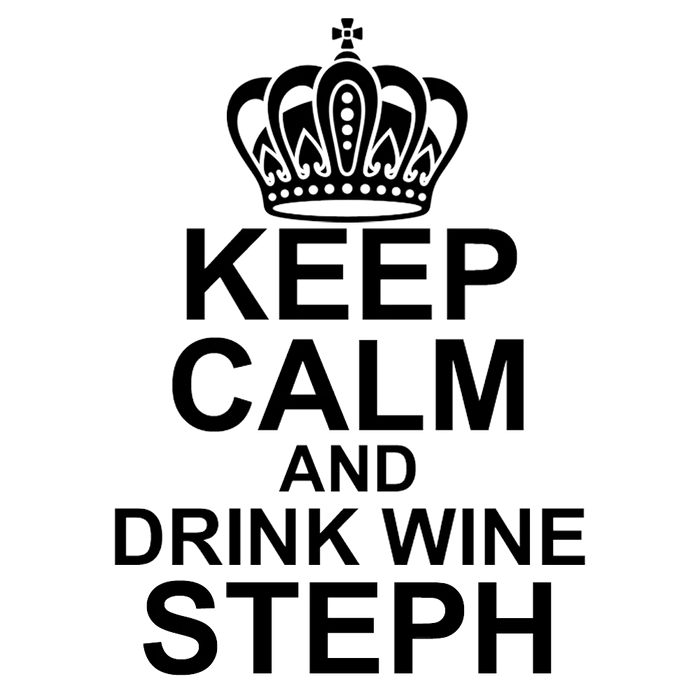 Keep Calm Engraved Stemless Wine Glass