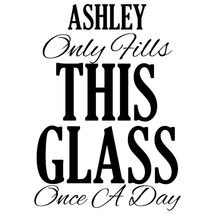 Once a Day Engraved Stemless Wine Glass
