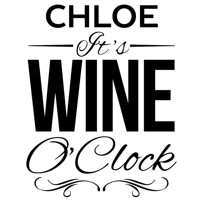 Wine O'Clock Engraved Wine Glass