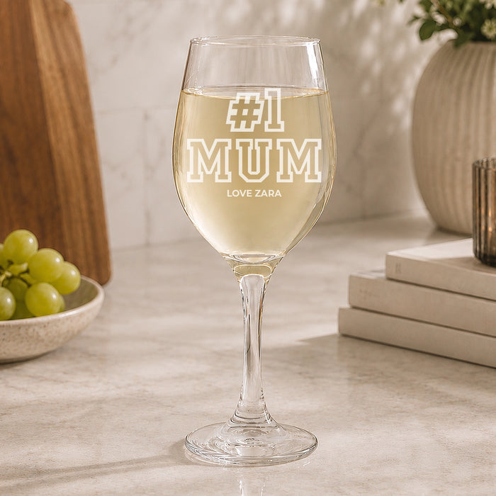 #1 Engraved Wine Glass