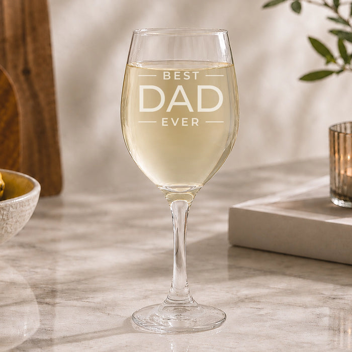 Best Ever Stacked Engraved Wine Glass